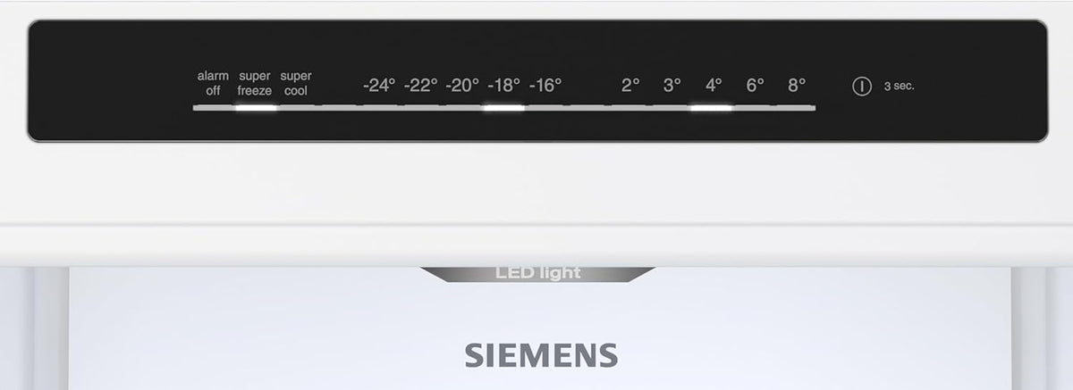 SIEMENS KG39EAICA iQ500 Kühl-Gefrier-Kombination, 201 x 60 cm, 249 L Kühlen + 94 L Gefrieren, LowFrost seltener abtauen, LED-Beleuchtung gleichmige Ausleuchtung, BigBox Platz für groes Gefriergut