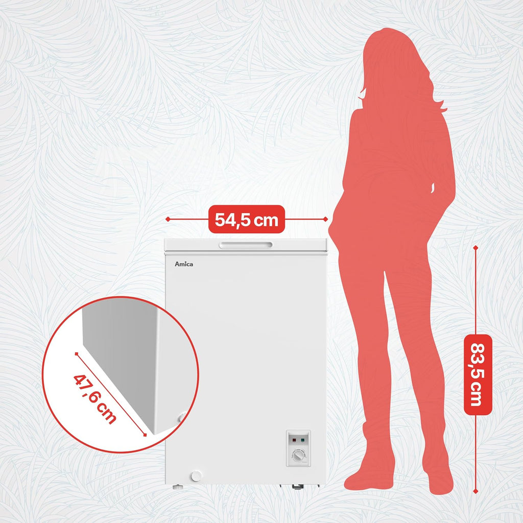 Amica GT 311 105 W Gefriertruhe / Weiß / 100 Liter / elektronische Steuerung / 1 Gefrierkorb