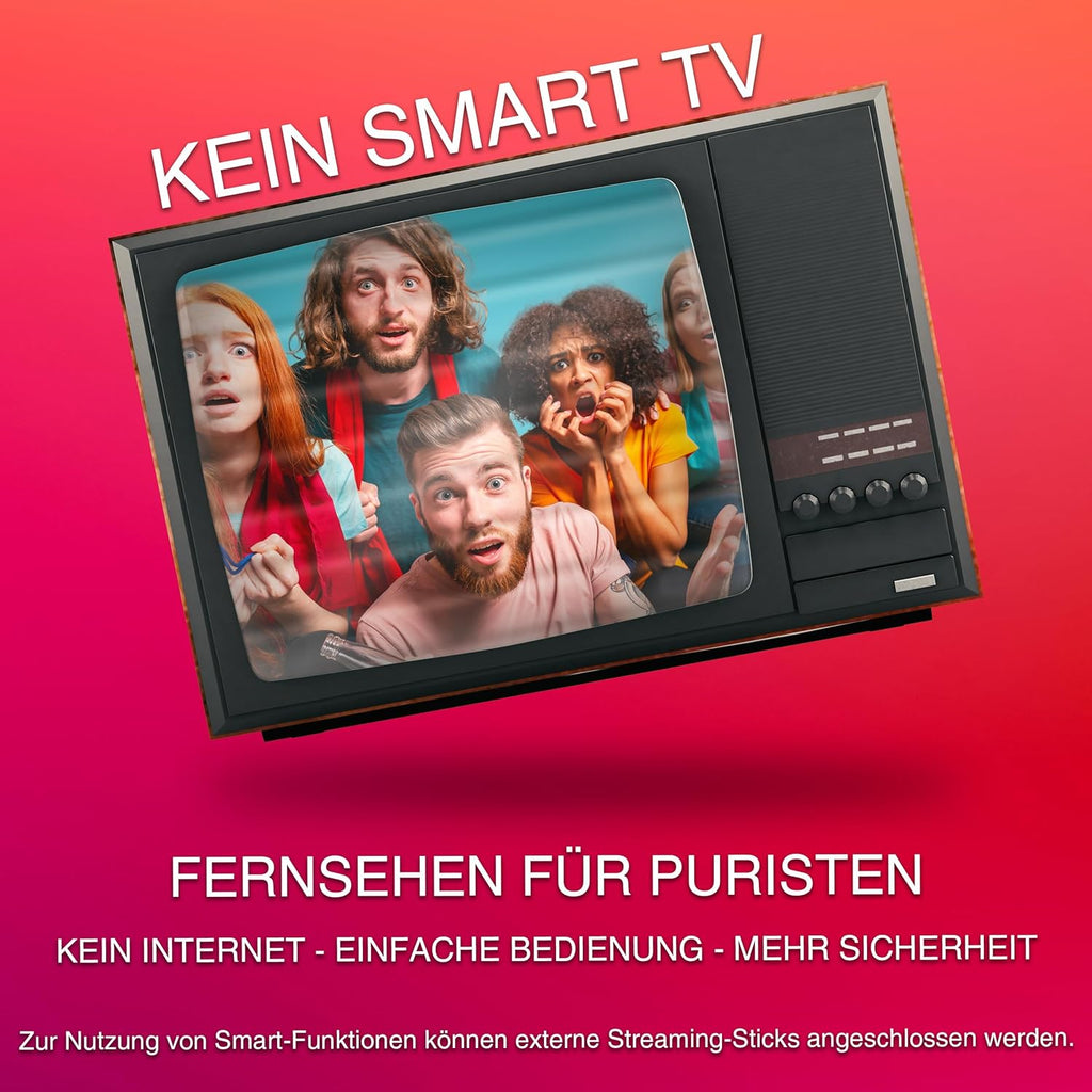 TELEFUNKEN XF32N750M Fernseher 32 Zoll Full HD LED TV mit 80 cm Bildschirmdiagonale und integriertem Triple-Tuner, schwarz