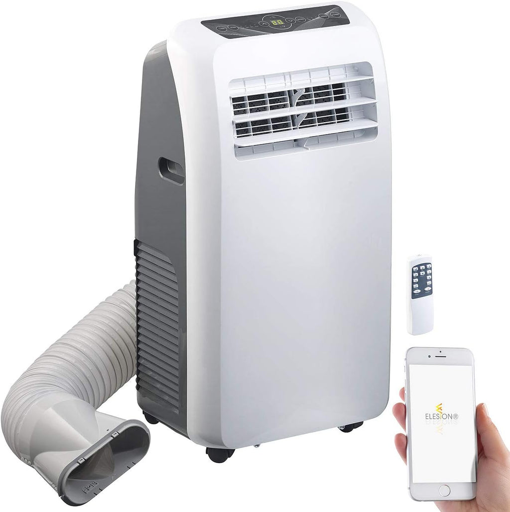 Sichler Haushaltsgeräte Klimaanlage Alexa: Mobile Klimaanlage, 9.000 BTU/h, 2.600 Watt, WLAN & App-Steuerung (Klimagerät Alexa, kompatibel, Raumentfeuchter)