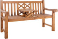 CLP Teakbank Luka I Wetterfeste Gartenbank Mit Klapp-Tisch, Farbe:Teak, Größe:150 cm