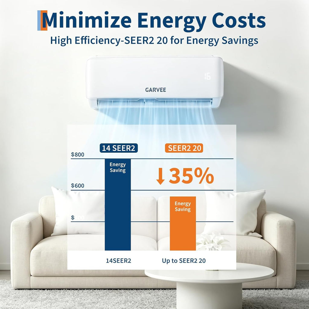 Klimaanlage Split, Kühlung und Heizung, 24000 Btu Split Klimaanlage, Inverter Klimagerät, Wifi & App Klimaanlage Wandmontage, Sehr Leise, Timerfunktion, R32 Kältemittel, Energieeinsparung, bis 120qm