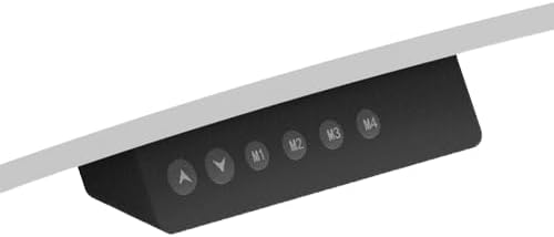 WallDesk höhenverstellbarer Wandtisch - Elektrisches Gestell - Höhe 59-125cm - Breite 55cm - Schwarz - Mit Speicherfunktion