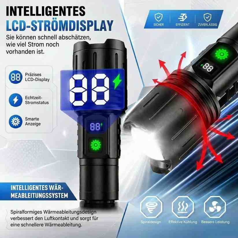 Wiederaufladbare LED Taschenlampe | Nachtfalken