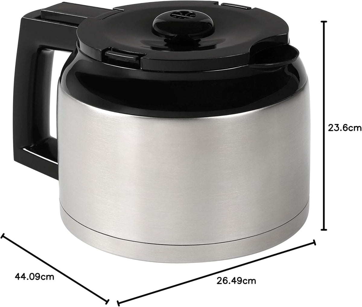Melitta AromaFresh - Filterkaffeemaschine - mit Glaskanne - integriertes Mahlwerk - Timer Funktion - 10 Tassen - Pure Black