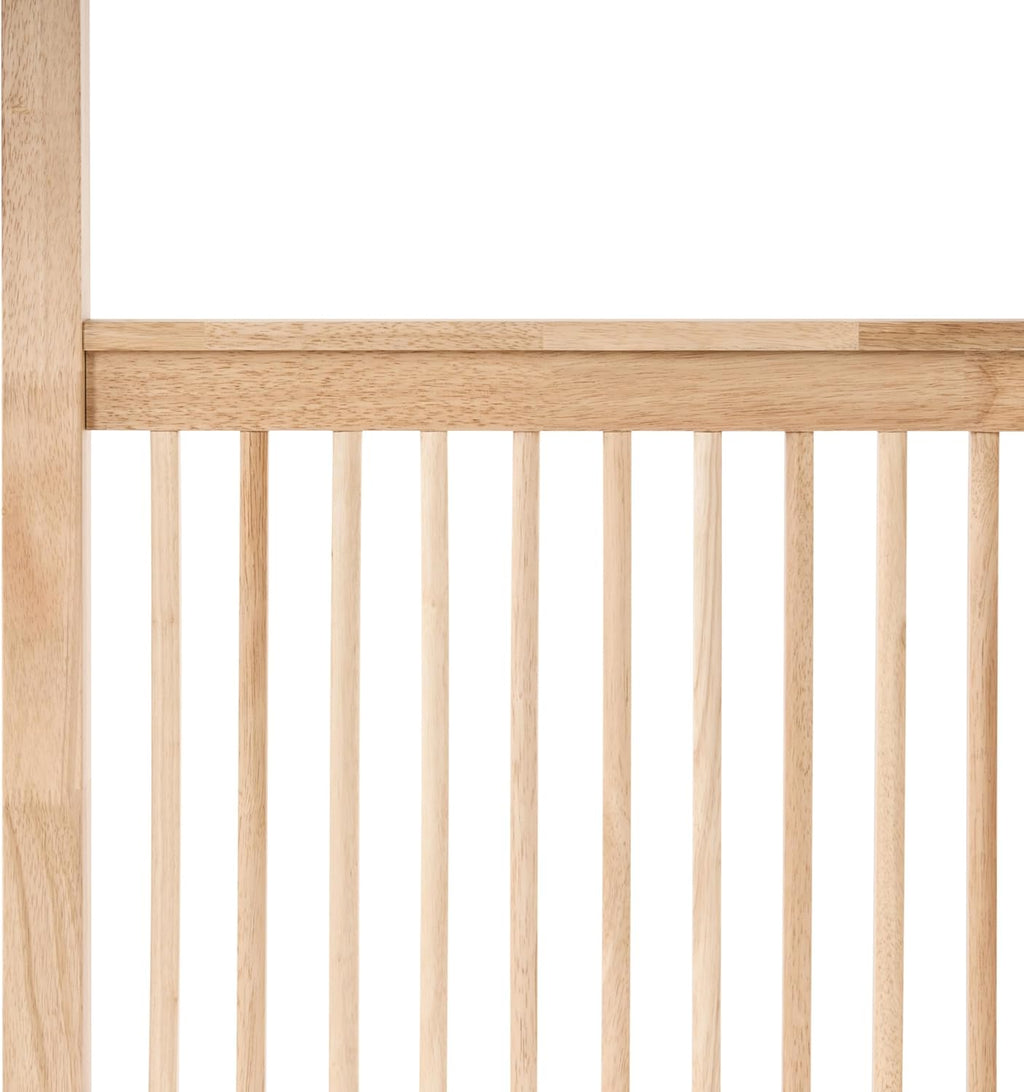 Beliani Himmelbett Holz Hellbraun 180 x 200 cm mit Lattenrost modern Harfleur