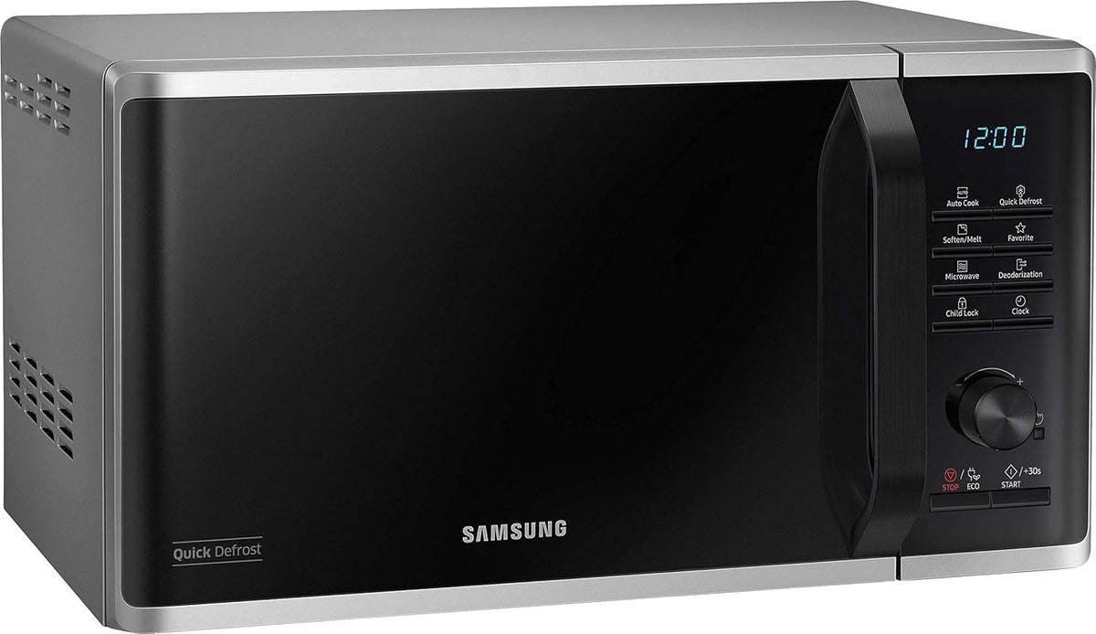 MS2AK3515AS/EG Mikrowelle, 800 W, 23 ℓ Garraum, 48,9 cm Breite, Kratzfester Keramik-Emaille-Inneraum, QuickDefrost Auftauprogramme, Silber