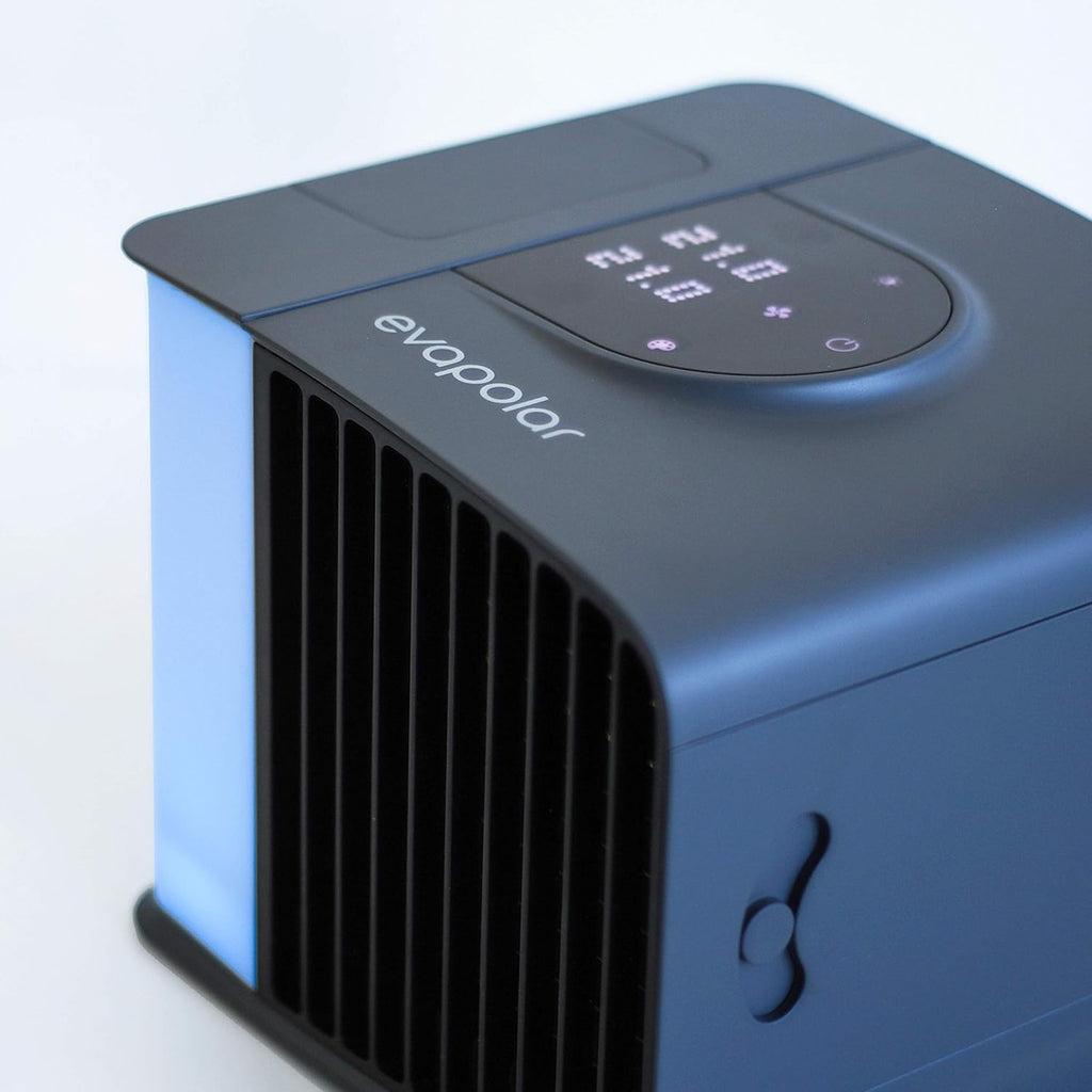 Kühlventilator für Schreibtisch – Tragbare Klimaanlagen – Kleiner Eisventilator für Zelt – Mini-Sumpfkühler – Verdunstungsluftkühler, Evasmart Weiß
