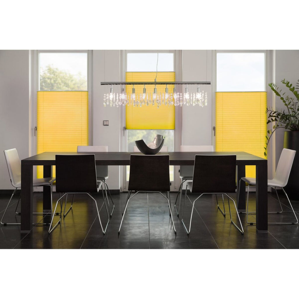 Lichtblick Klemmfix Plissee, stufenloses Einstellen, blickdicht, Montage ohne Bohren, 130 cm, 100 cm, Gelb - B-Ware neuwertig