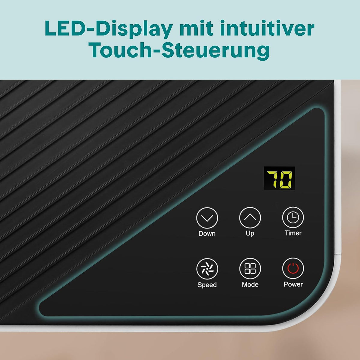 SereneLife Weiß Mobiles Klimagerät 9000 BTU 2,64kW für 28 m² – Air Conditioner mit Abluftschlauch, 3-in-1 mit Entfeuchter und Ventilator, Leise 54 dB, inkl. Fensterkit und Fernbedienung