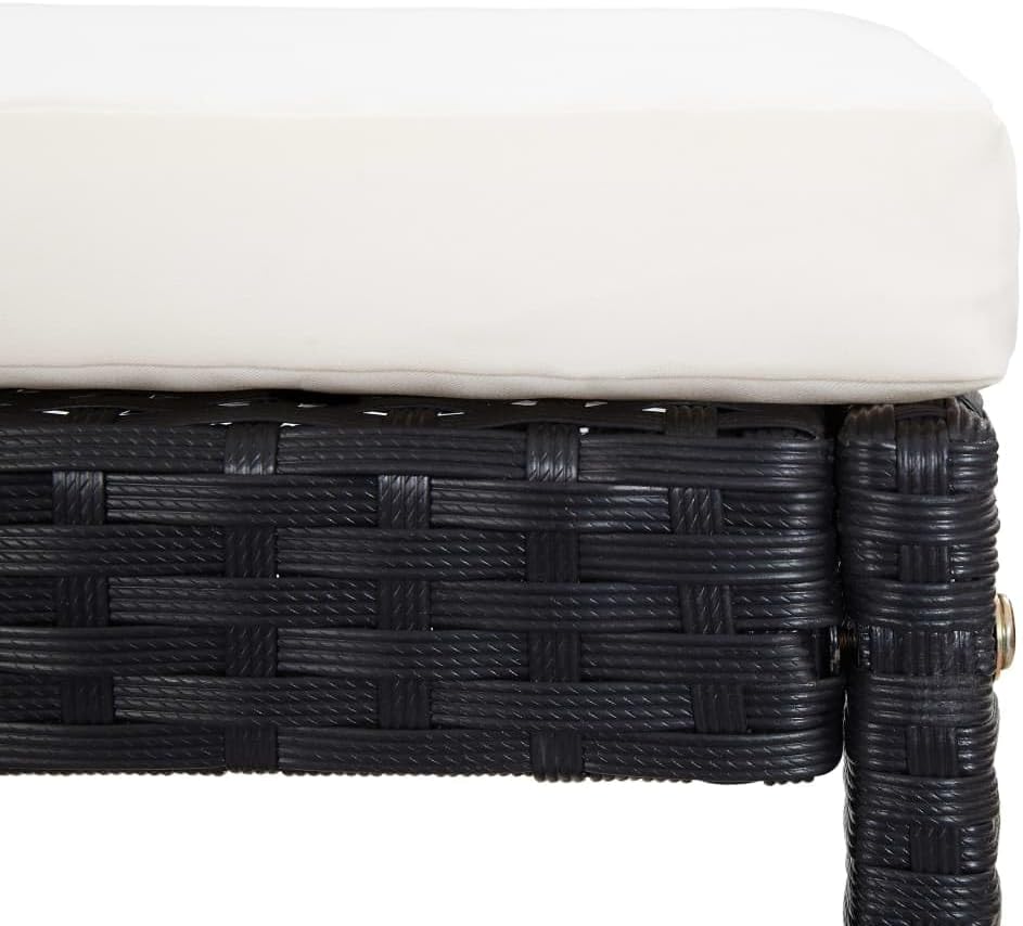 vidaXL Gartenbar Set 5-TLG. Theke Bar Tresen Gartentheke Bartisch Stehtisch Barhocker Barstuhl Gartenmöbel Poly Rattan Glas Schwarz