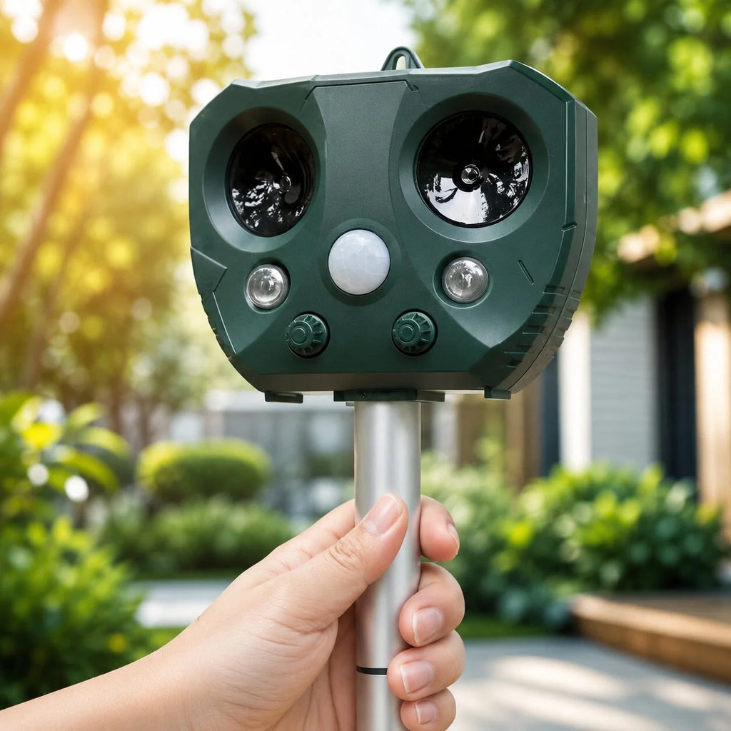 Solar Ultraschall Tiervertreiber | Sonnenschild