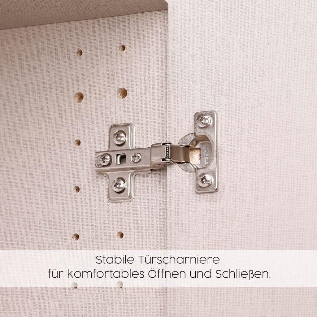 Rauch Möbel Celle Schrank Drehtürenschrank in Weiß/Hochglanz Weiß, 3-türig mit 6 Schubladen, inkl. Zubehörpaket Basic 1 Kleiderstange 2 Einlegeböden, BxHxT 136x197x54 cm