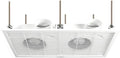 Multifunktionaler Ventilator für Küche und Lager mit abgehängter Decke. Installation eines Hochleistungs-Ventilators für das Badezimmer.