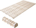 EMOOR Rolllatten Futonbett Einzel Größe (100 x 200 cm), Franco-ROLL für Japanische Boden-Futon-Matratze, Holz Paulownia Boden Unlackiert Natürlich Schlafbettwäsche Gäste Tatami-Matte