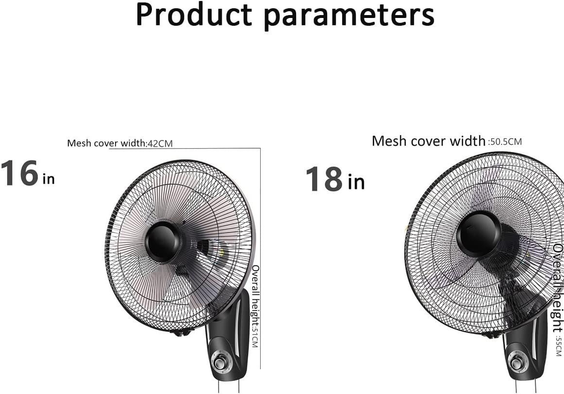 Verstellbarer, Oszillierender Industrie-Wandventilator, 5 Flügel, 3 Geschwindigkeitsstufen, Hohe Luftgeschwindigkeit, Schwarz, Robust, Für Den Außenbereich, Gewerbe Und Privat