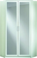 Wimex Kleiderschrank/ Eckschrank Click, 2 Türen, 1 Spiegel, (B/H/T) 95 x 198 x 95 cm, Weiß
