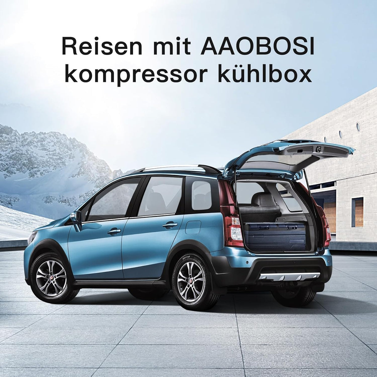 AAOBOSI 72L Kompressor Kühlbox, Dual Zone, Camping Kühlschrank mit APP, -20°C bis 20°C, USB-Handy-Ladung, LED-Beleuchtung, 12/24V und 100-240V, Geeignet für Autos, Lastwagen, Boote, Camping und Reisen