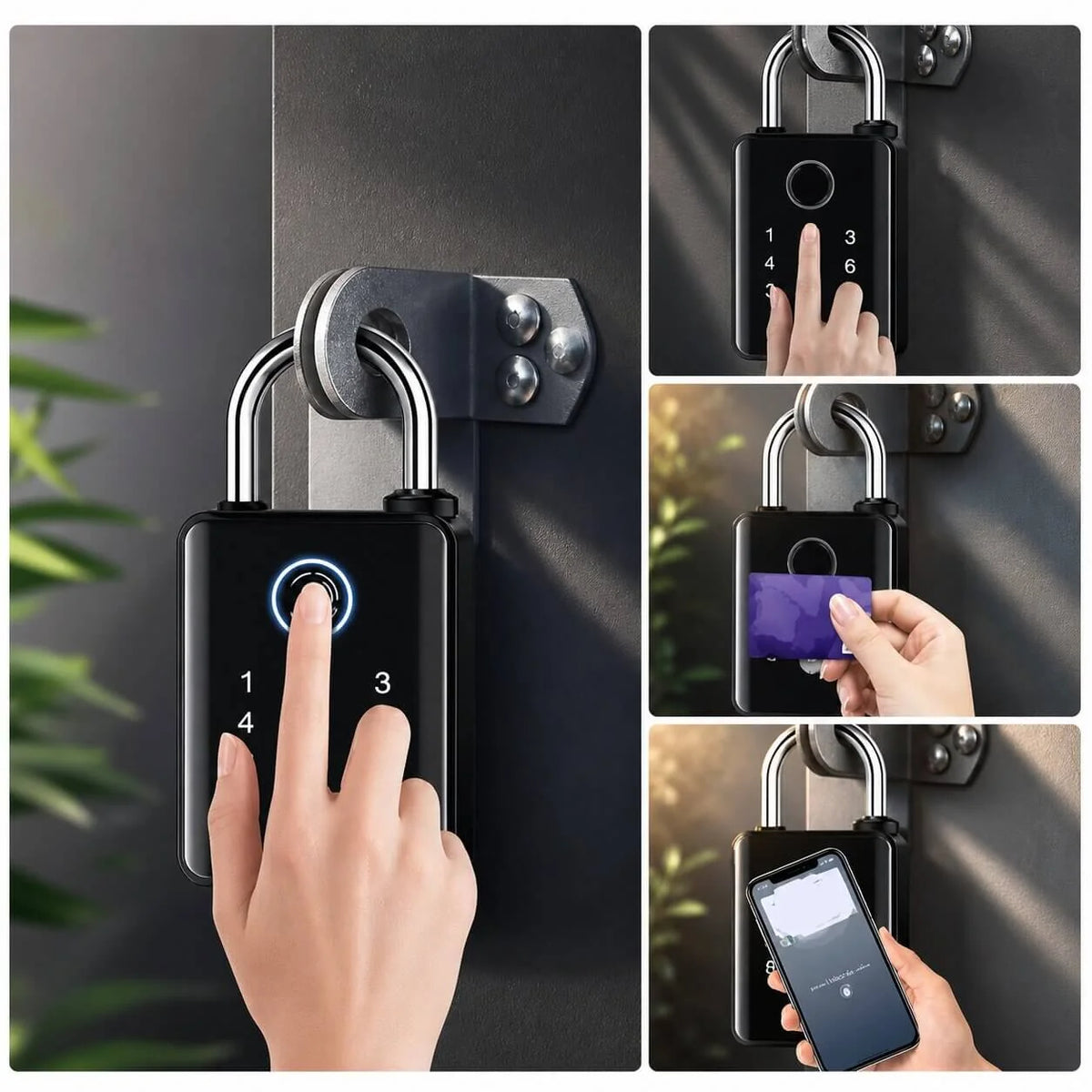 Fingerprint Vorhängeschloss für außen | Fingerwacht