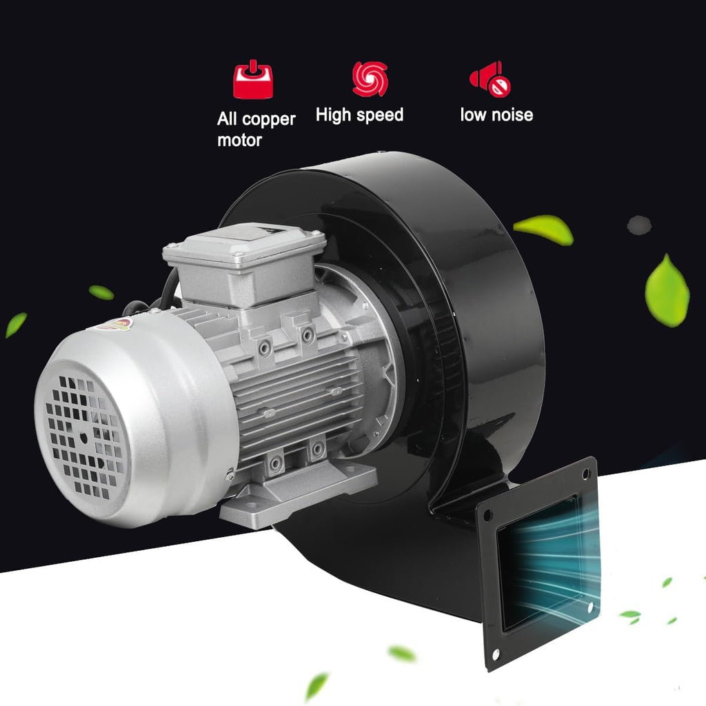 550W Abluftventilator mit Drehzahlregler Industrie Wandventilator | 800m³/h Wandlüfter für Keller Garage küche Lamellen, Radialventilator Radialgebläse Radial Zentrifugalventilator