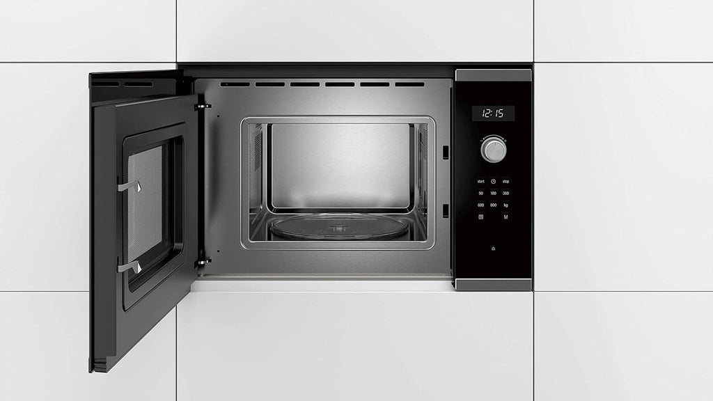 BFL524MS0 Serie 6 Einbau-Mikrowelle, 38 x 60 cm, 800 W, Drehteller 25,5cm, Türanschlag Links, AutoPilot 7 7 Automatikprogramme, Reinigungsunterstützung, LED-Touchdisplay, Edelstahl