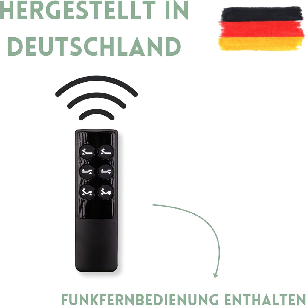 Generisch Lattenrost mit Motor 90x200cm | fertig montiert | elektrisch verstellbar | Härte-Regulierung | zum Klappen | Made in Germany | direkt vom Hersteller