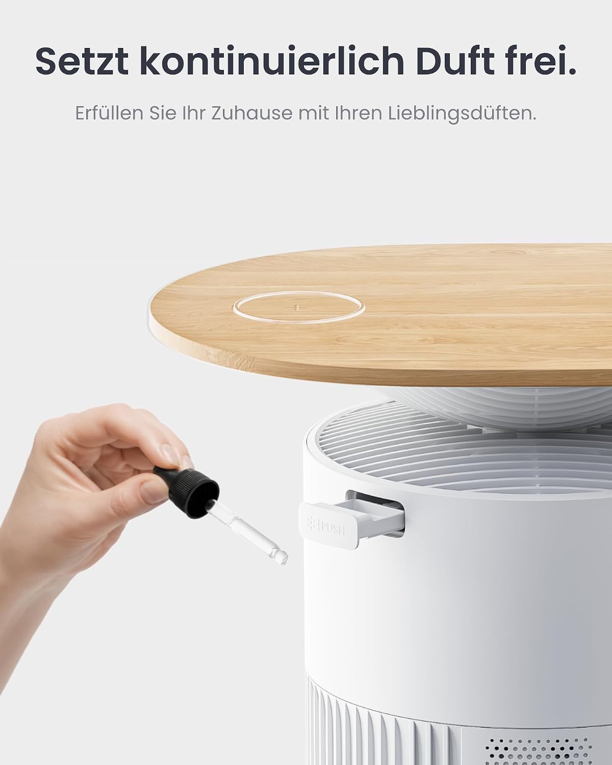 SwitchBot Luftreiniger mit App-Steuerung und Nachtlicht, CADR 400m³/h bis zu 83㎡ Zimmer, HEPA-Filter entfernt 99,97% Schimmel Staub Pollen