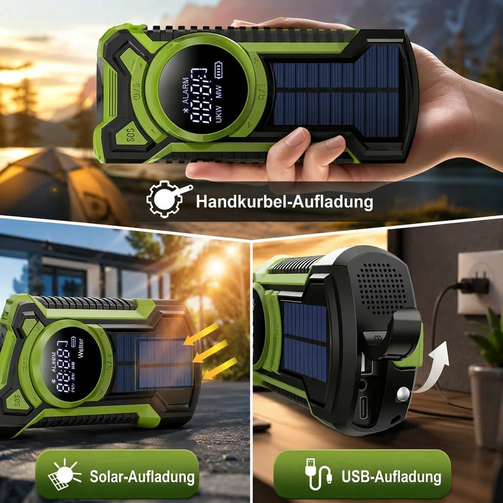 Notfallradio mit Kurbel und Solar | Krisenklang