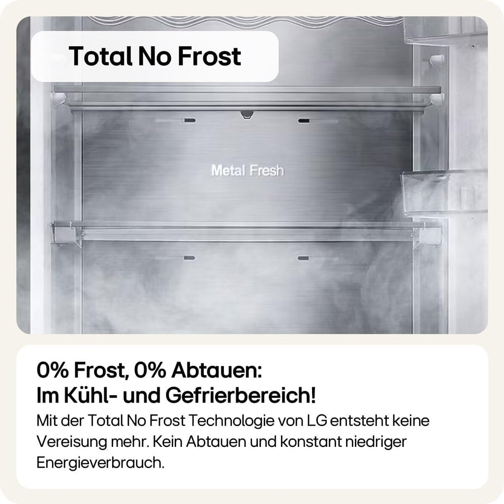 LG GSLE91EVAC Side by Side Kühlschrank, Klasse C, 628 L, Multi-Door Kühlschrank mit Gefrierfach, Eis-, Crushed Ice- Wasserspender mit UVnano, Total NoFrost, Smart Inverter Kompressor, Wi-Fi