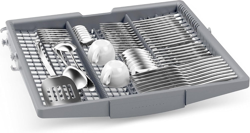 Bosch SMV6ECX10E Serie 6 Einbau-Geschirrspüler komplett versenkbar, Home Connect, Extra Clean Zone: Intensive Reinigung bei hartnäckigen Verschmutzungen, Remote-Diagnose, EmotionLight, 60 cm