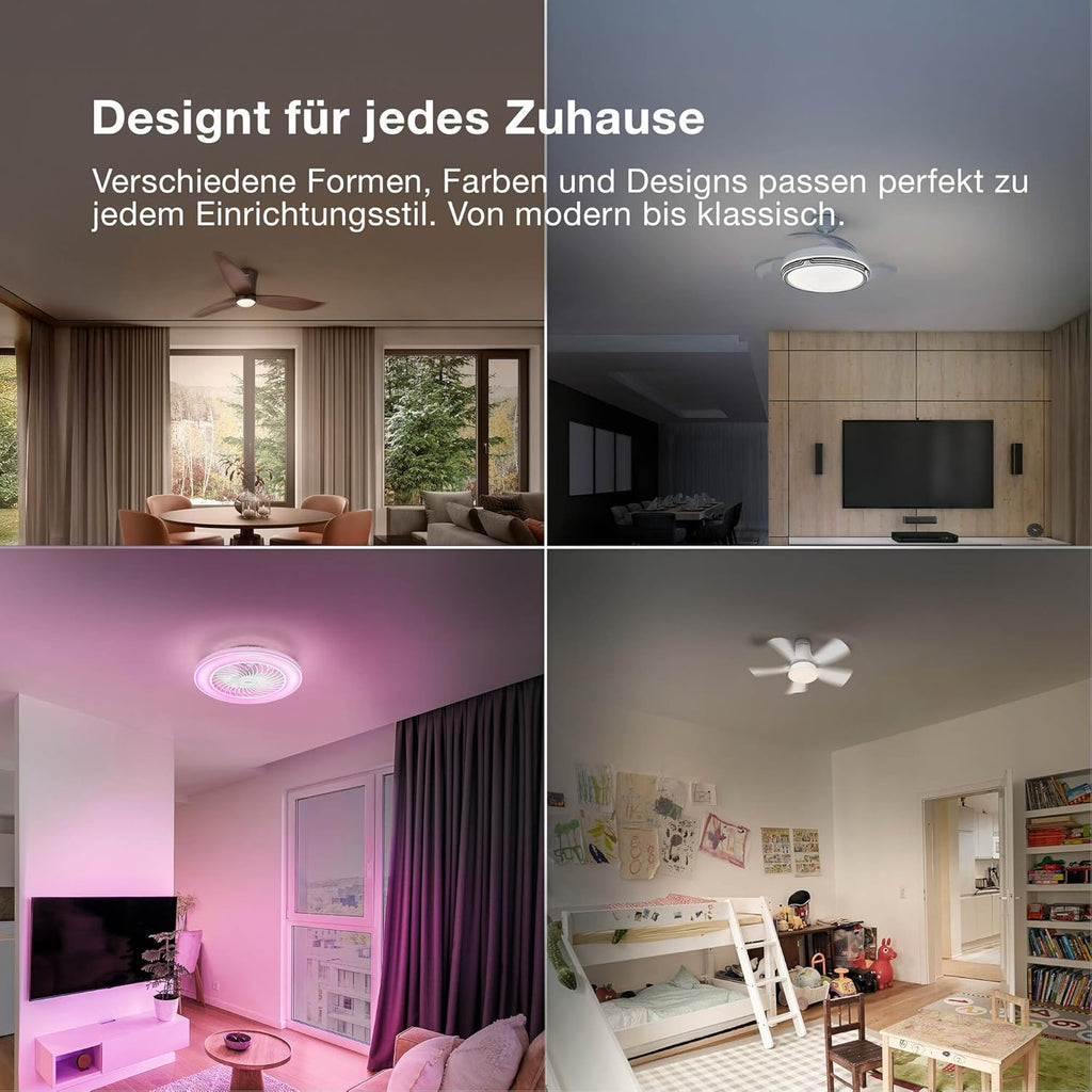 Osram LED-Deckenventilator Coromuel, 1065mm, 60W, CCT 3000/4000/6500K, 2600lm, 115° Abstrahlwinkel, 50.000h Lebensdauer, dimmbar, Fernbedienung inklusive