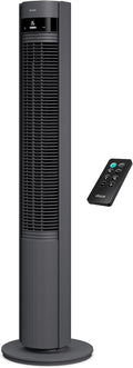 Duux Elevate Turmventilator – 12 Geschwindigkeiten, 80° Oszillation, Nur 25 dB, Ionisator, Timer (1–12h), Schlafmodus, Touch & Fernbedienung – Leiser & Smart Ventilator für Schlafzimmer/Büro - Grau
