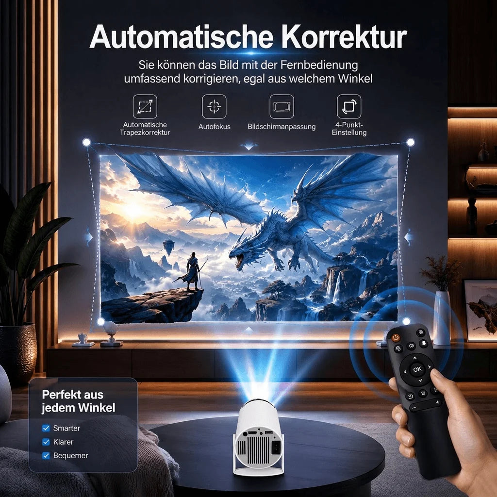 Mobiler 4K Beamer mit Android | Optivon