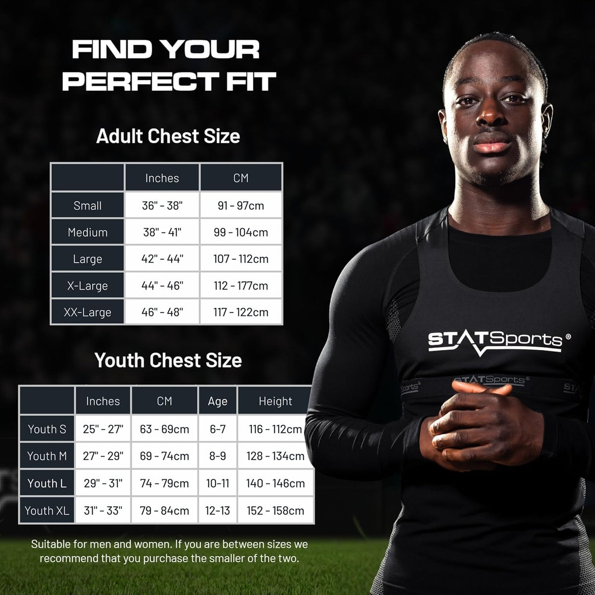 STATSports Academy Fußball Tracker Weste – Entfalte Elite-Leistung mit Profi-Coaching, Übungen & Ernährungsplänen – Misst 24 Leistungsmetriken – GPS Weste für Profi-Spieler & Teams, Erwachsene L