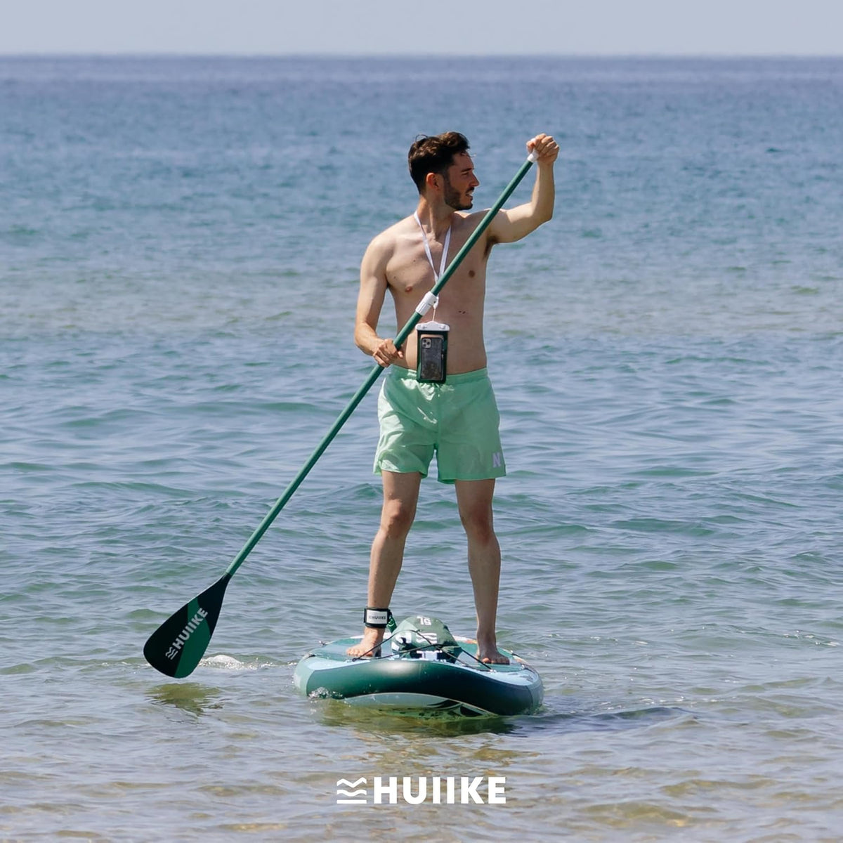 HUIIKE Tabla Paddle Surf Hinchable con Accesorios Incluidos, Remo, Quillas, Inflador. Stand Up Paddle Board Gran Estabilidad y Resistencia. 305 x 84 x 15 cm, Soporta hasta 130 kg