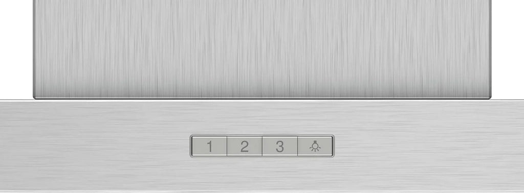 Bosch - Campana Extractora Decorativa de Pared, 90 cm, Serie 2, Control Mecánico, Iluminación LED, Acero Inoxidable, DWB96BC50