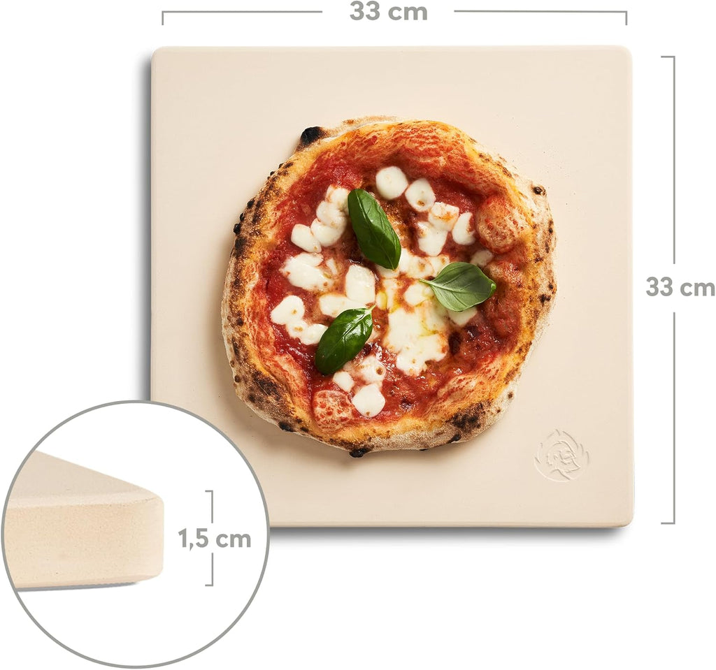 BURNHARD® Gas Pizzaofen - TONY, 450 °C, Tragbarer 5,9 kW Outdoor Ofen für Pizza (58,5 x 47,7 x 24,8 cm) inkl. Cordierit-Pizzastein, geeignet für Terrasse, Balkon und Garten