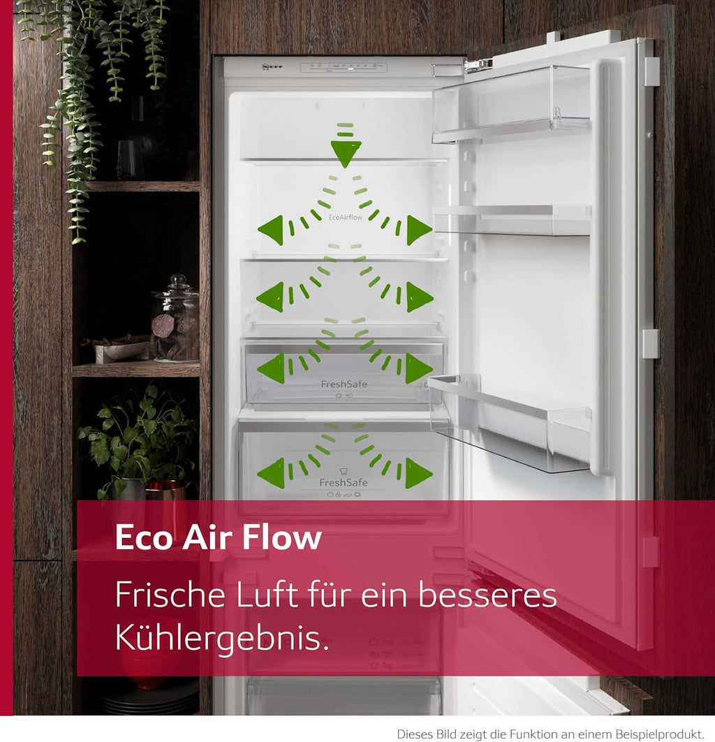 Neff KI5861SE0, N 30, FreshSafe, Kühl-Gefrierkombination 177,2x54,1cm, Nutzinhalt gesamt: 265; 39 dB, Kühlraum: 182, Gefrierraum: 83 Nutzinhalt, Made in Germany, Schleppscharnier