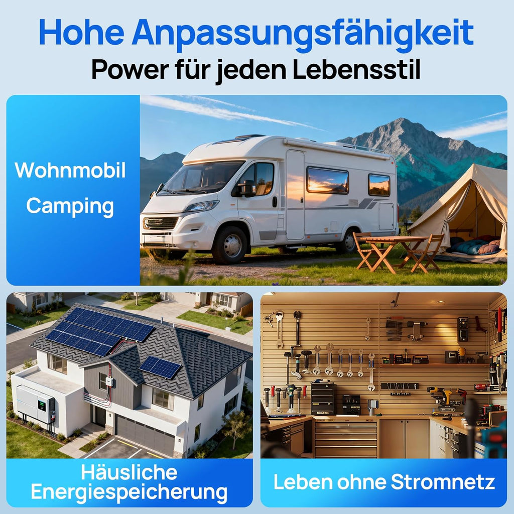 ECO-WORTHY LiFePO4 280Ah Bluetooth, Lithium Batterie 12V 280ah mit BMS Low Temperature Schutz und Max. 15000 Zyklens,3584Wh Autobatterie für Wohnmobil,Boot,Solarpanel