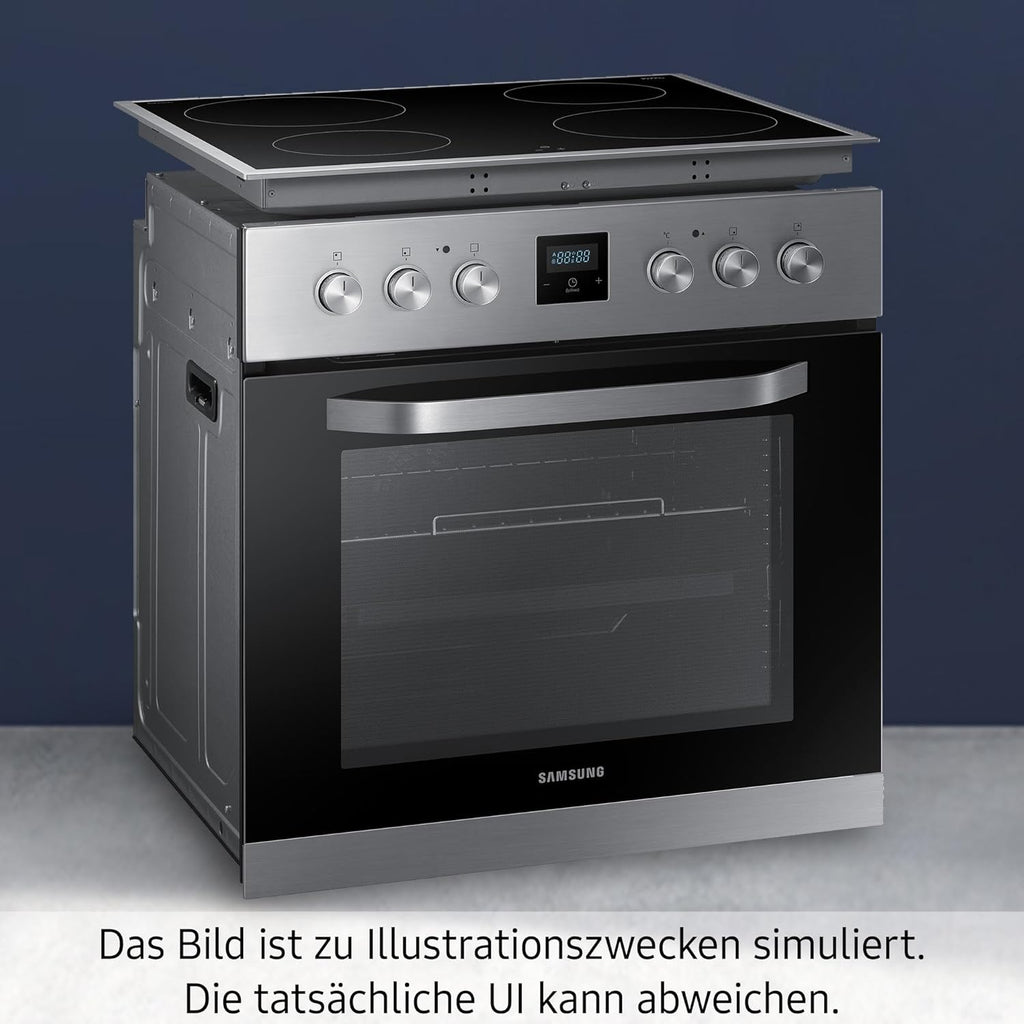 Herdset F-NB69R3301RS bestehend aus Ceranfeld und Einbaubackofen,69 L, versenkbare Knebel, Glaskeramik Kochfläche