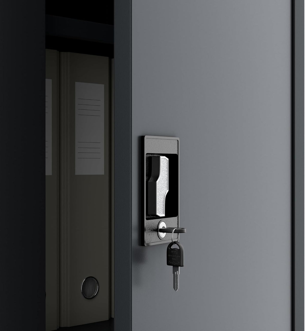 Jan Nowak Metallschrank Jan II 185 x 115 x 40 cm - Aktenschrank abschließbar mit 2 Türen, Mehrzweckschrank mit 5 Ebenen, Büroschrank aus Stahlschrank mit Pulverbeschichtung - Anthrazit