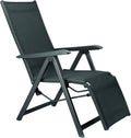 Kettler Relaxsessel Basic Plus – wetterfester Klappstuhl aus Aluminium und mit hautsympathischem Gewebe – verstellbarer Liegestuhl für Terrasse und Garten – anthrazit & anthrazit