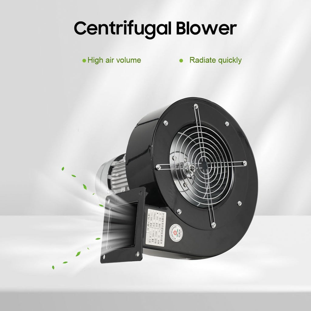 550W Abluftventilator mit Drehzahlregler Industrie Wandventilator | 800m³/h Wandlüfter für Keller Garage küche Lamellen, Radialventilator Radialgebläse Radial Zentrifugalventilator
