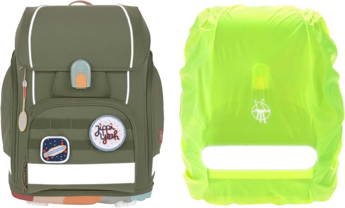 LÄSSIG 7-teiliges Schulranzen Set Kinder/School Set Boxy Unique Schwarz