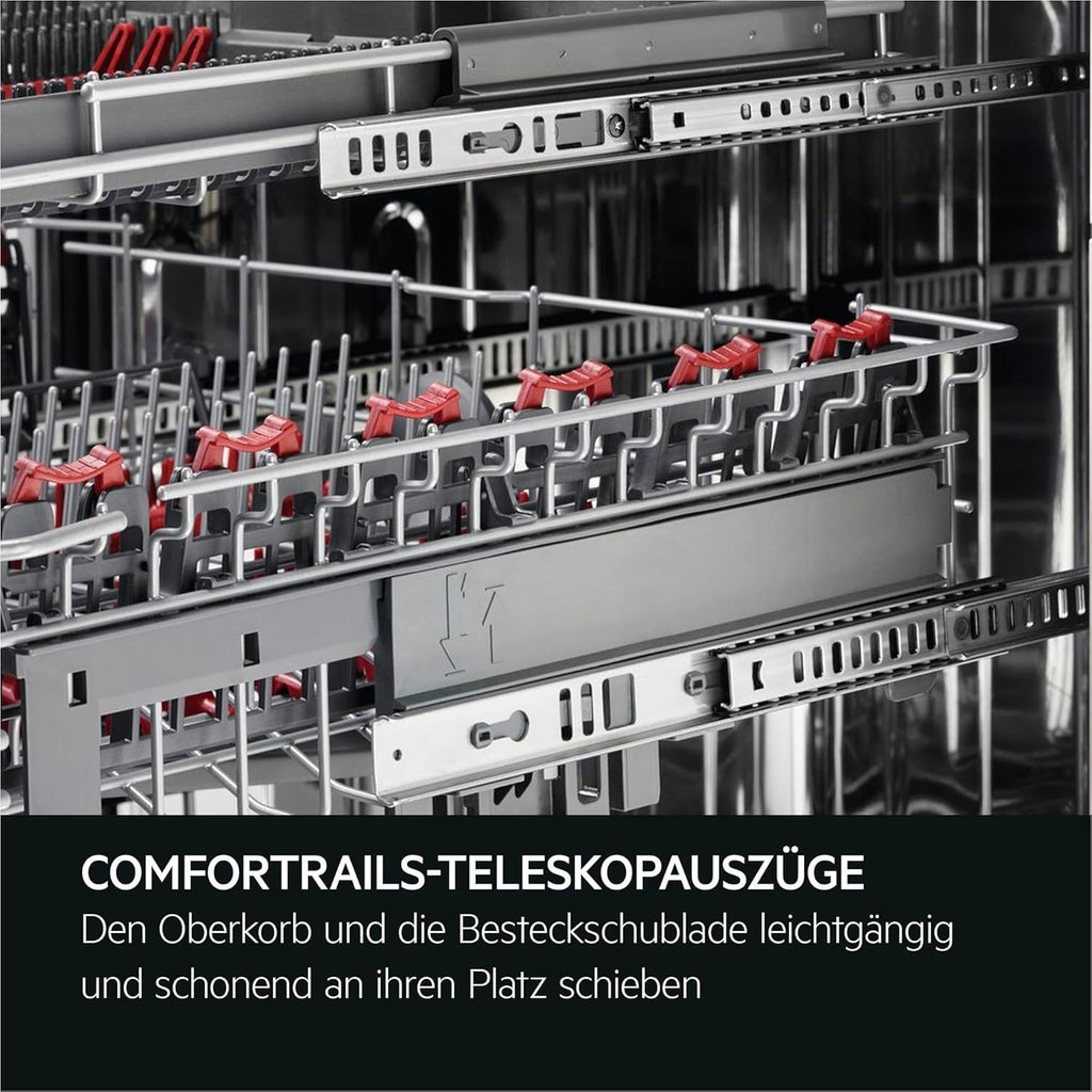 AEG Teilintegrierter Geschirrspüler 60 cm/Serie 7000 - Glasschutz/Energieklasse A-10% / MaxiFlex Besteckschublade/Innenbeleuchtung/leise 40dB / ComfortRails / 14 MG/Wasserstopp / FEE7770APM