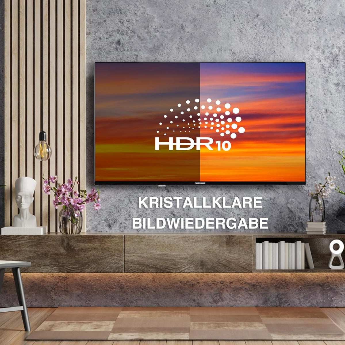 TELEFUNKEN QLED TV 32 Zoll Fernseher Full HD Android Smart TV (HDR, Triple-Tuner, Bluetooth) QF32AN750S