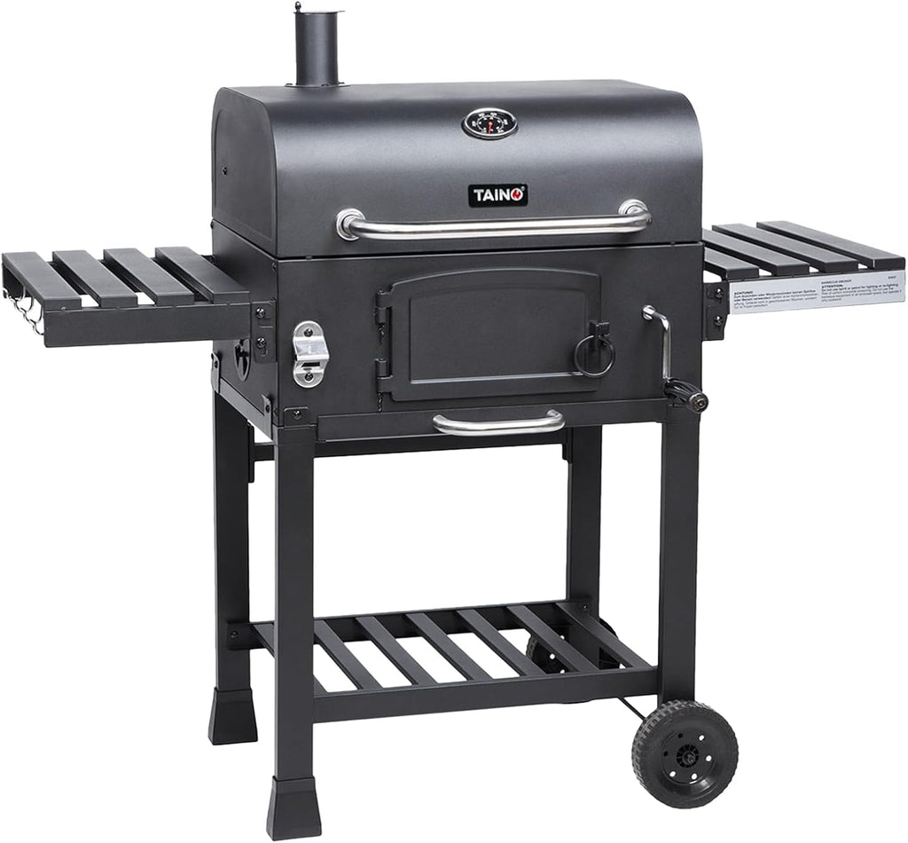 TAINO HERO XL BBQ Smoker GRILLWAGEN Holzkohle Grill Grillkamin Standgrill Räucherofen Zubehör