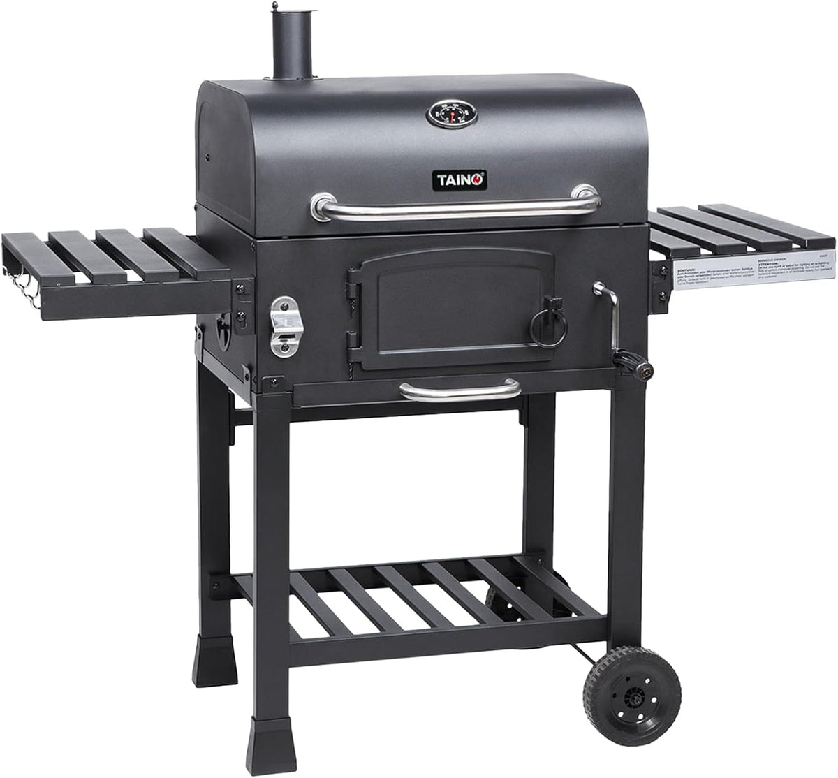 TAINO HERO XL BBQ Smoker GRILLWAGEN Holzkohle Grill Grillkamin Standgrill Räucherofen Zubehör