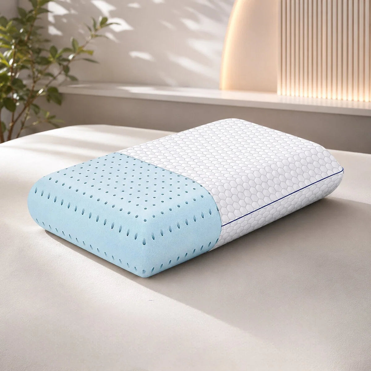Kühlendes Nackenkissen aus Memory Foam mit Kühlgel | NackenKlaris
