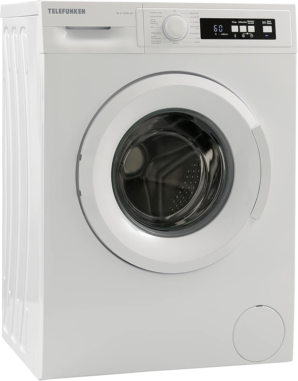 Telefunken W-01-52-W Waschmaschine (5 kg / 1000 U/Min) mit Mengenautomatik und Überlaufschutz / 15 Programme/Startzeitvorwahl/weiß